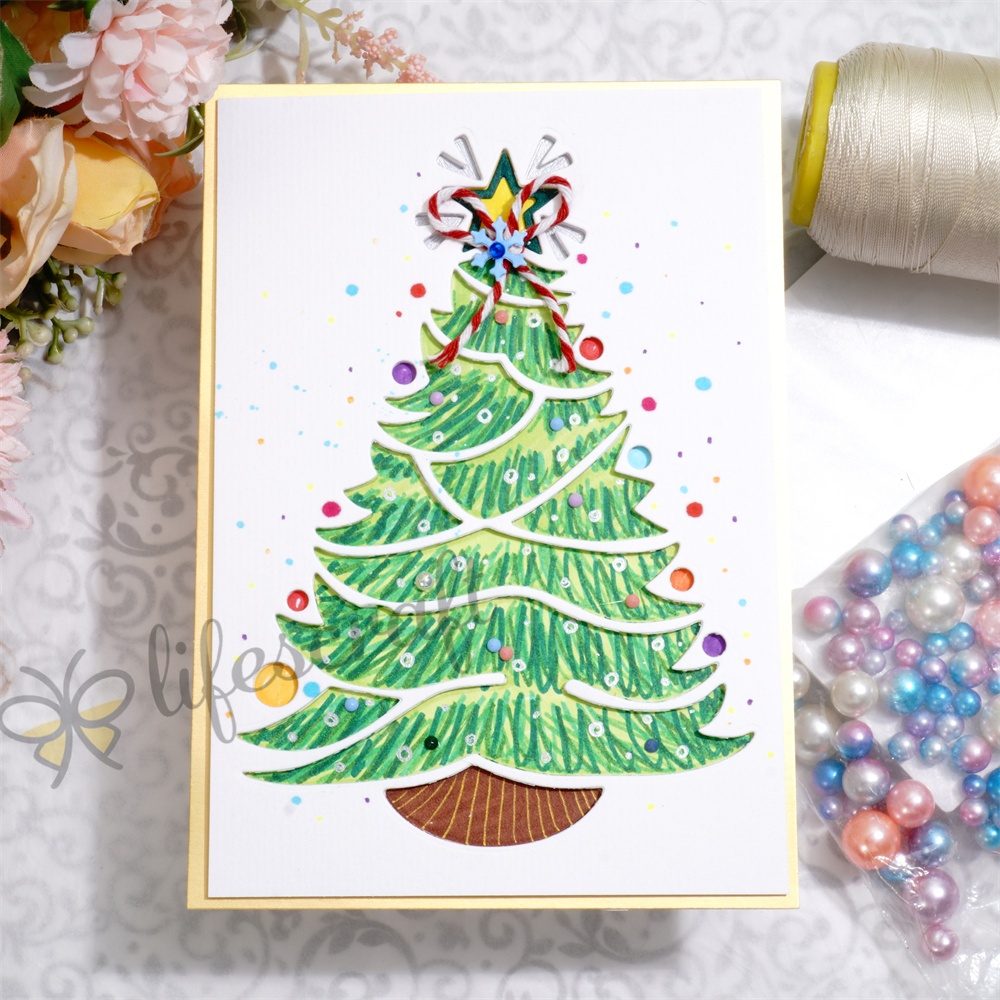 Lifescraft Decorated the Christmas Tree Metal Cutting Dies