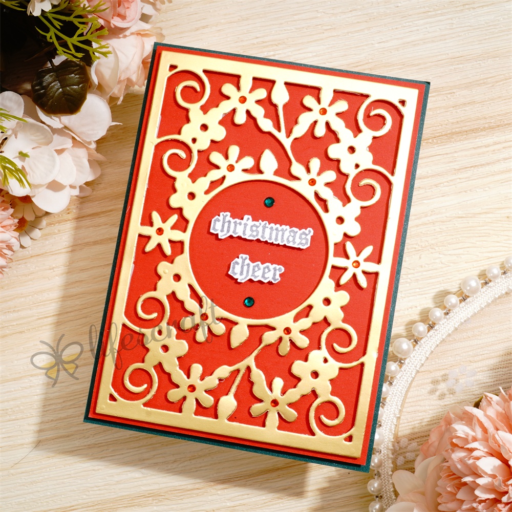 Lifescraft Christmas Snowflake Mirror Background Board Metal Cutting Dies