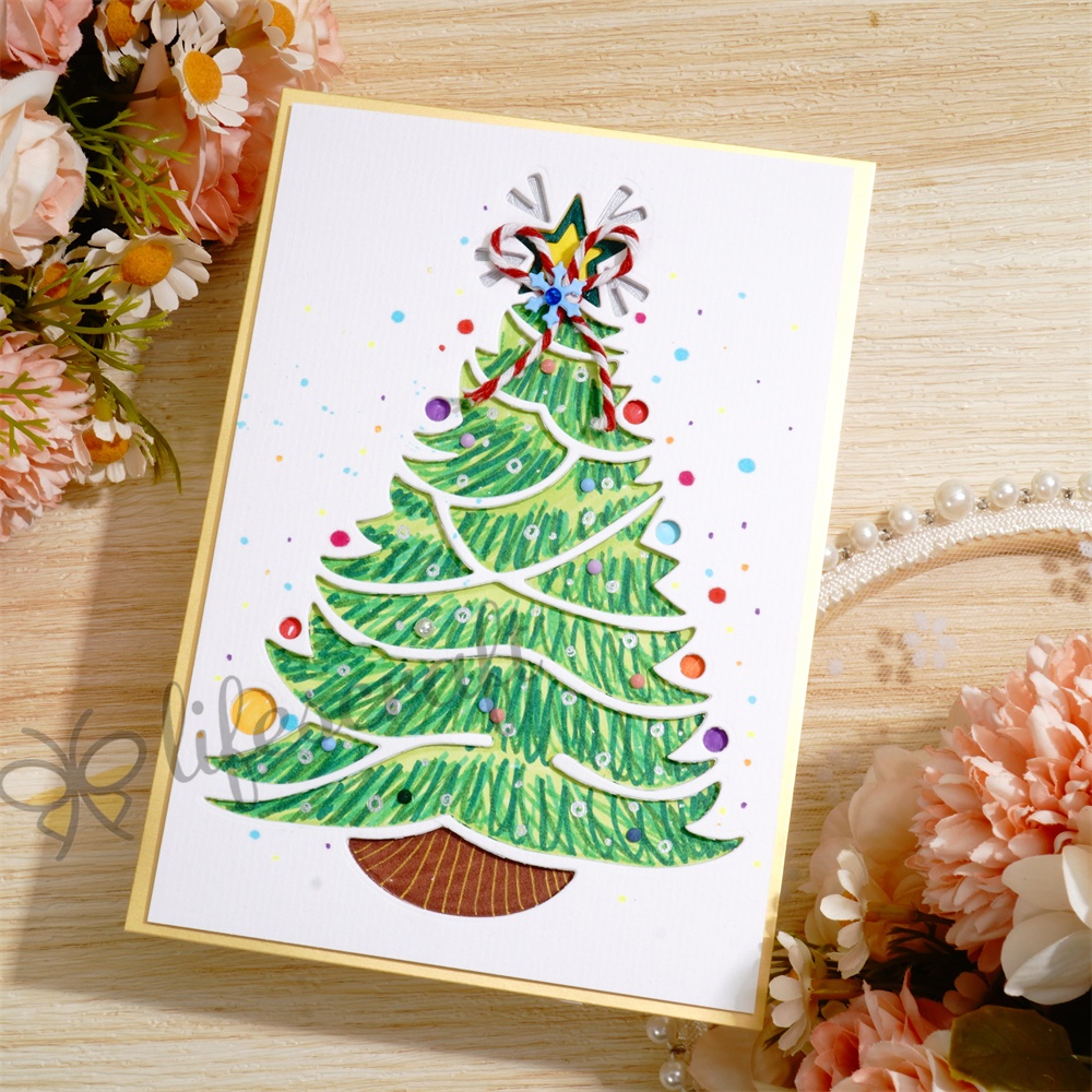 Lifescraft Decorated the Christmas Tree Metal Cutting Dies