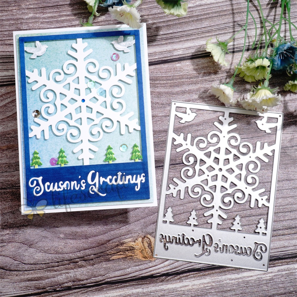 Lifescraft Snow on the Window Background Board Metal Cutting Dies