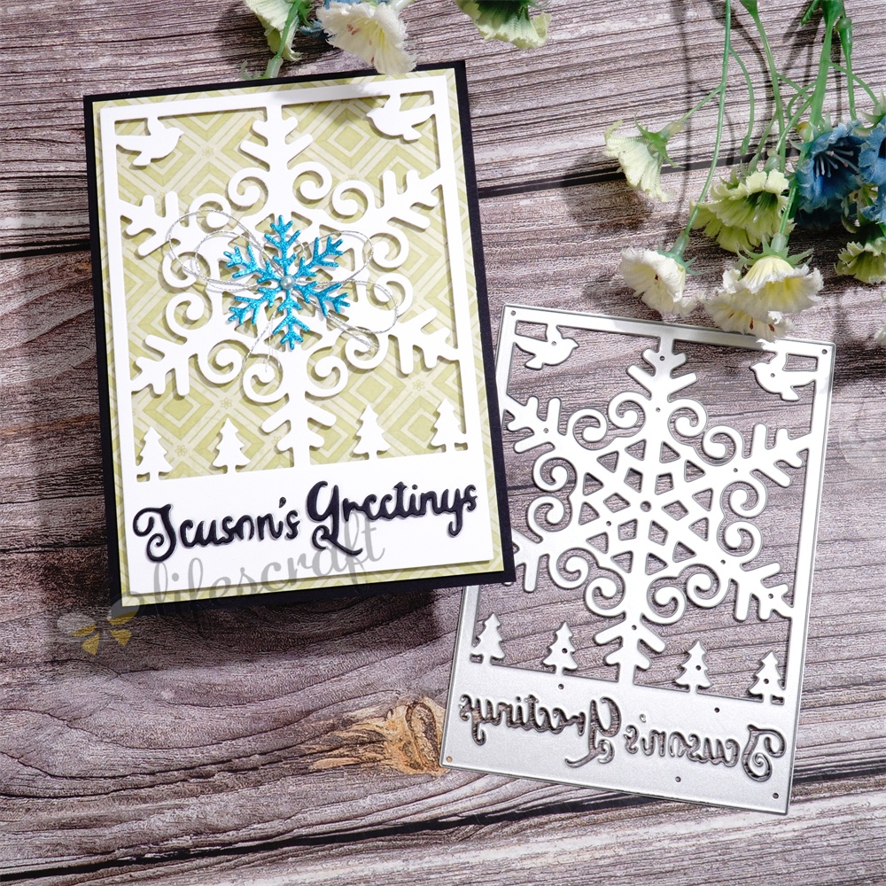 Lifescraft Snow on the Window Background Board Metal Cutting Dies