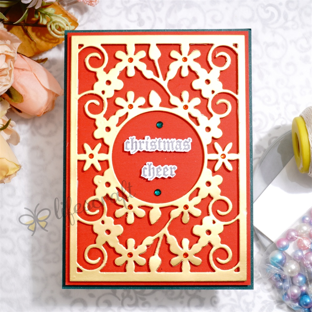 Lifescraft Christmas Snowflake Mirror Background Board Metal Cutting Dies