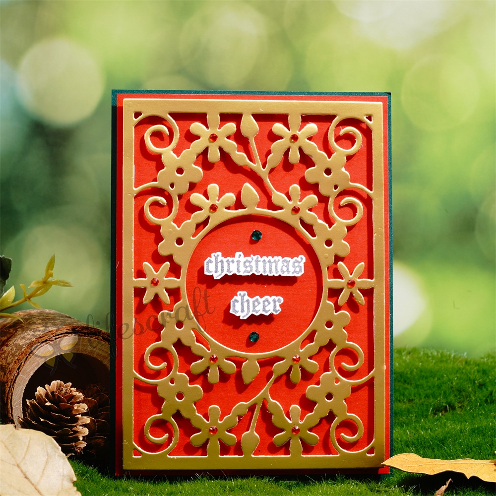 Lifescraft Christmas Snowflake Mirror Background Board Metal Cutting Dies