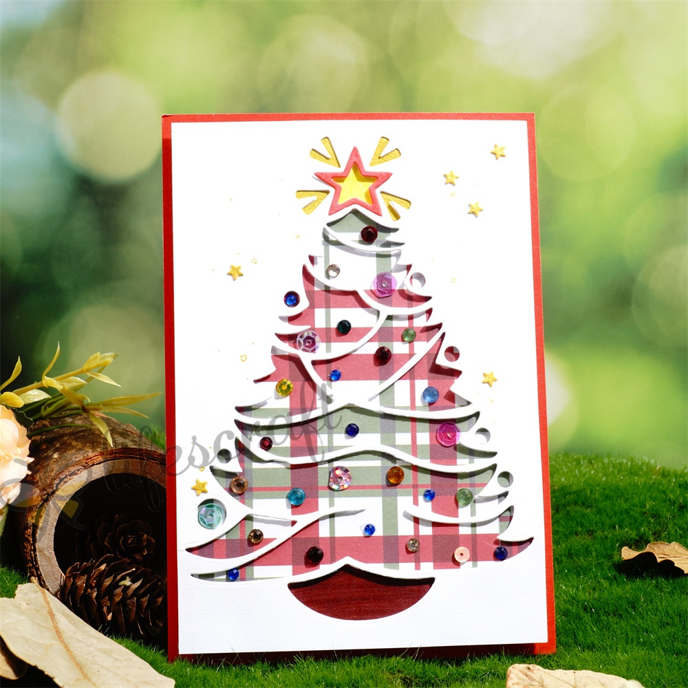 Lifescraft Decorated the Christmas Tree Metal Cutting Dies