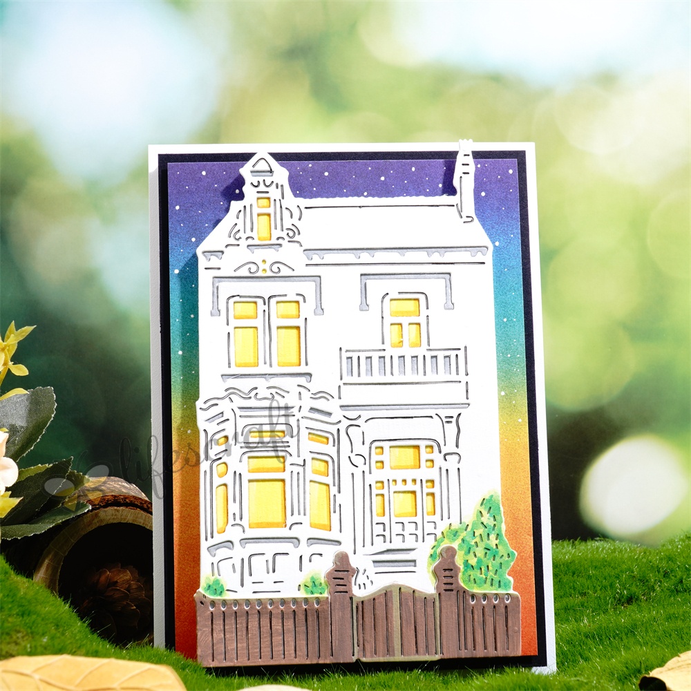 Lifescraft Villa at Night Background Board Metal Cutting Dies