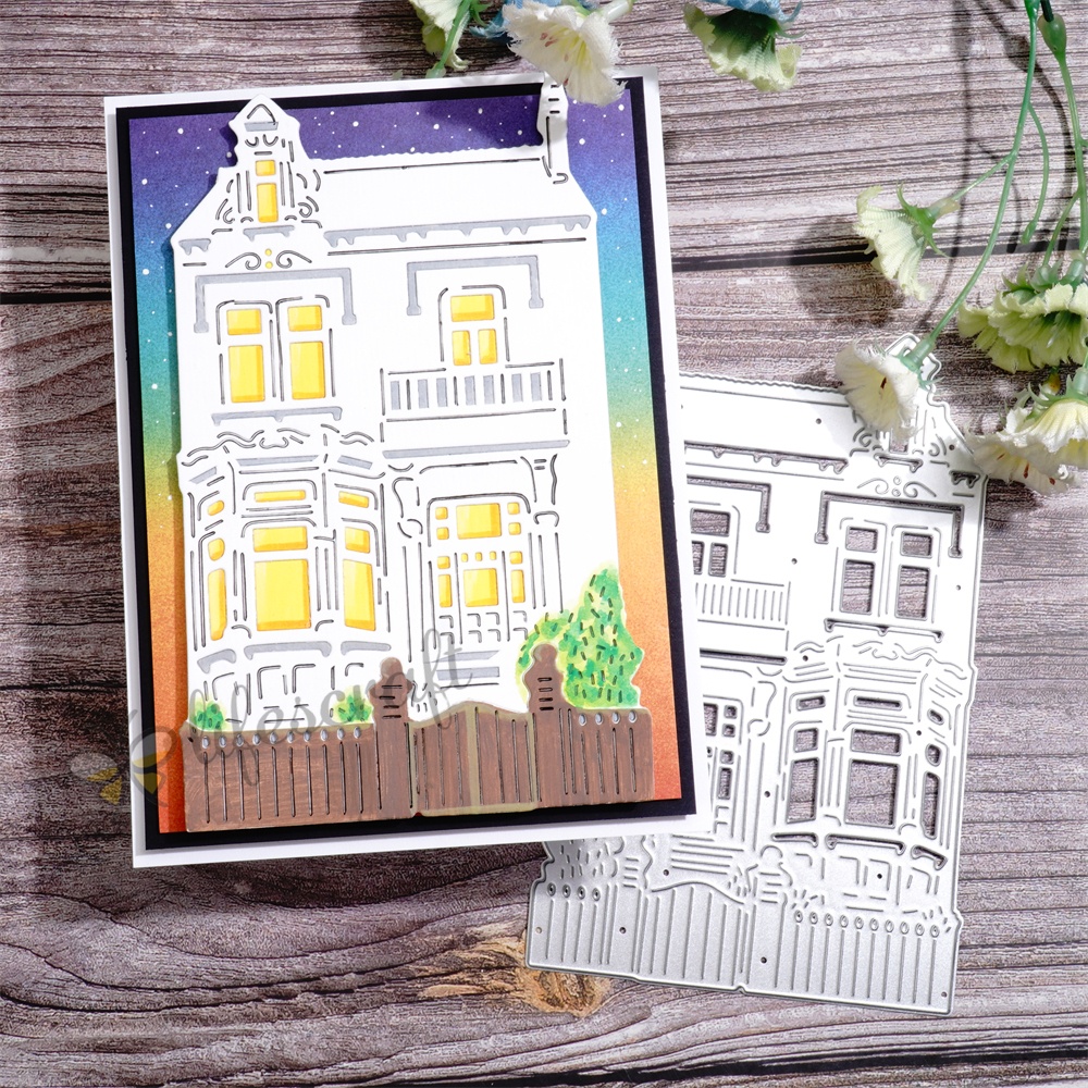 Lifescraft Villa at Night Background Board Metal Cutting Dies