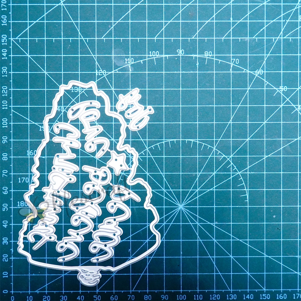 Lifescraft Peace and Love Christmas Tree Metal Cutting Dies