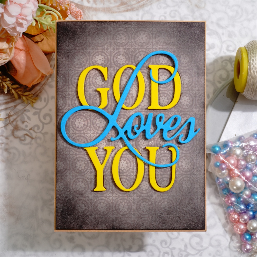 Lifescraft God Loves You Metal Cutting Dies