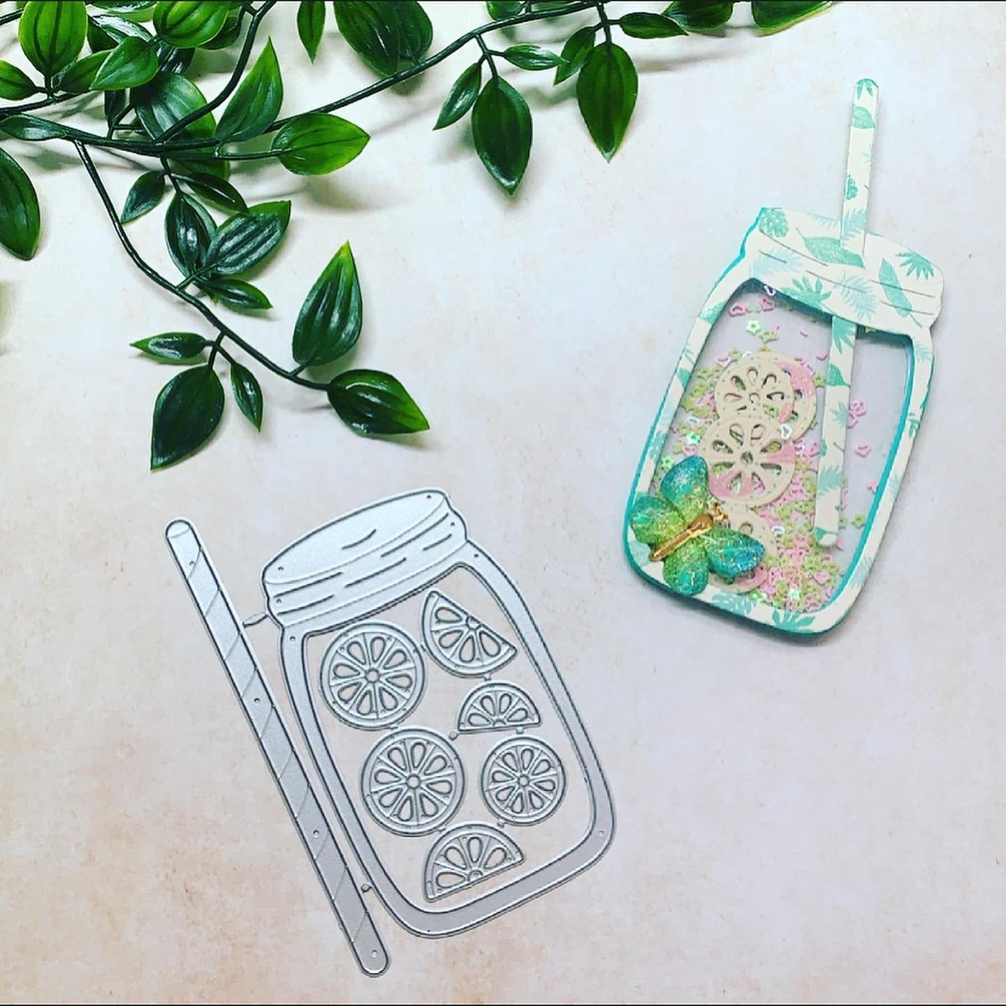 Lemon Glass Frame Decor Dies - Inlovearts