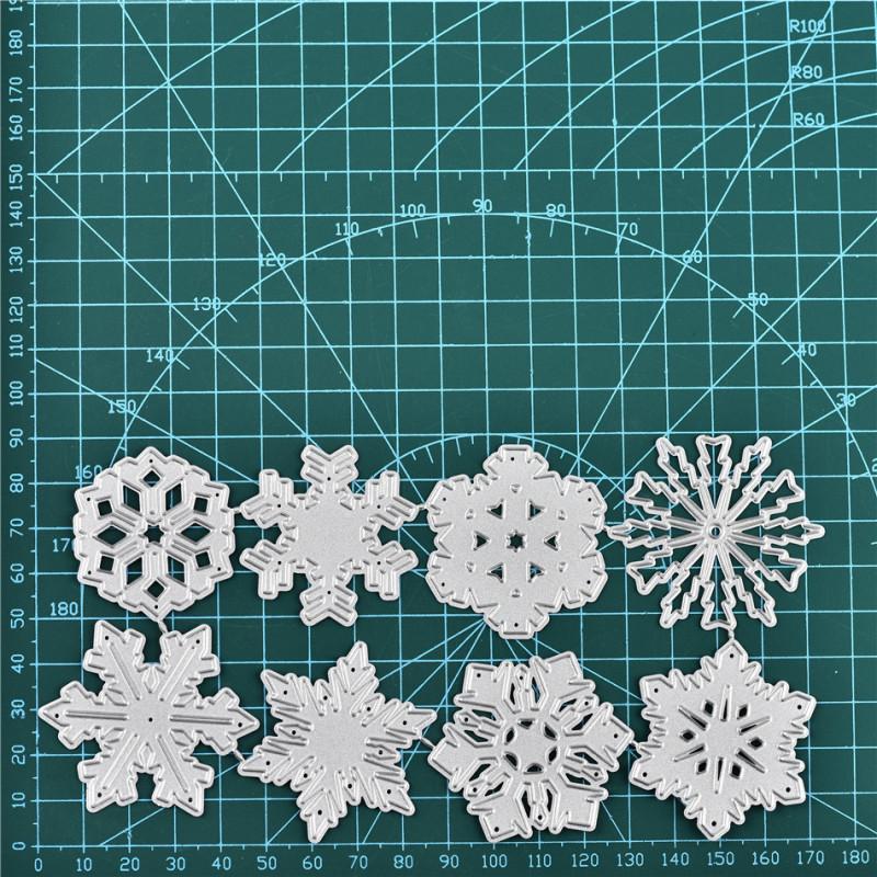 Lifescraft 8 Pcs Snowflake Set Metal Cutting Dies - lifescraft