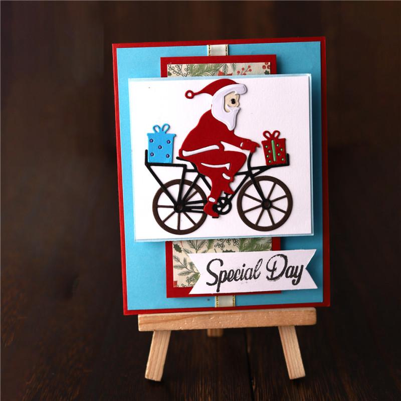 Lifescraft Bicycle Santa Claus Metal Cutting Dies - lifescraft