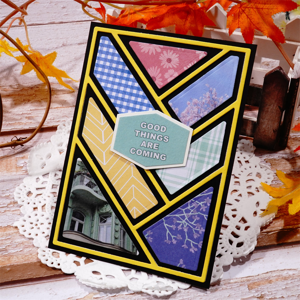 Lifescraft Geometric Line Splicing Rectangular Background Board Dies