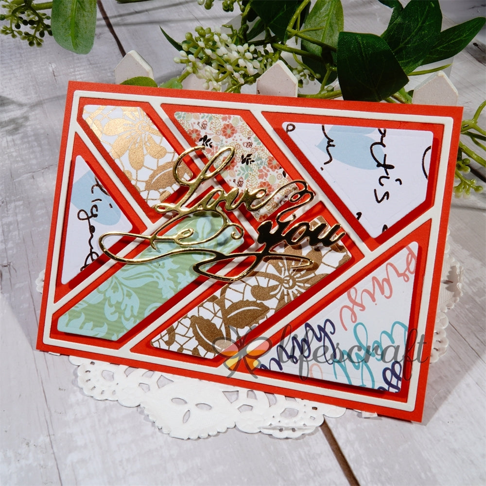 Lifescraft Geometric Line Splicing Rectangular Background Board Dies