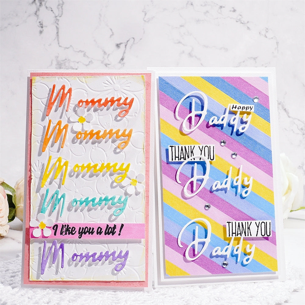 Lifescraft "Mommy & Daddy" Word Cutting Dies