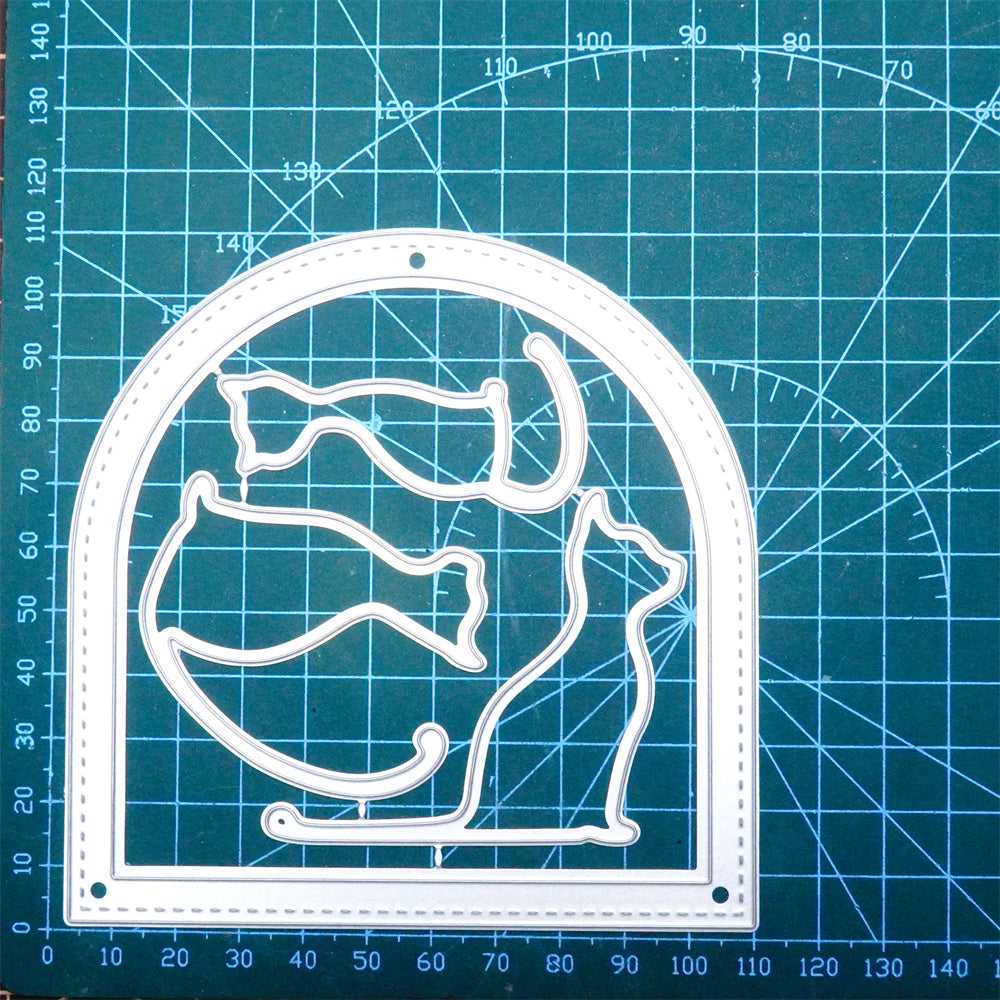 Lifescraft Three Cats Sitting on the Window Cutting Dies