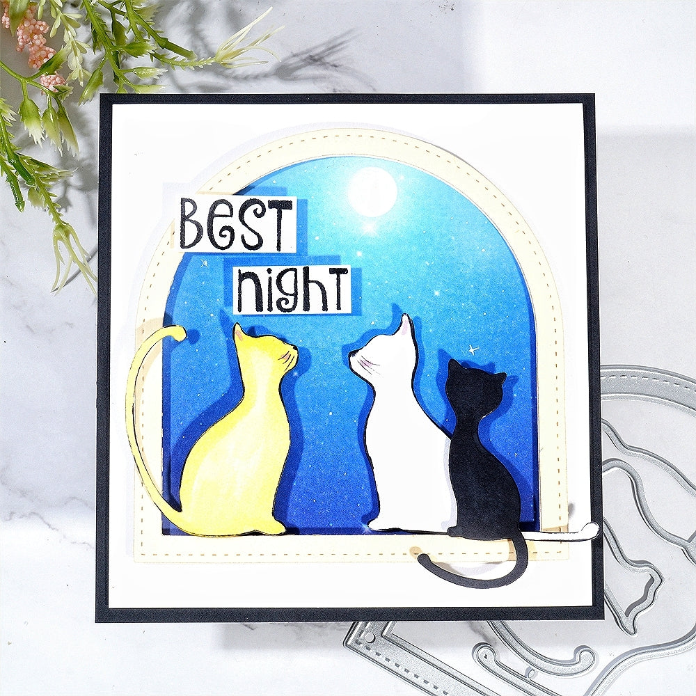 Lifescraft Three Cats Sitting on the Window Cutting Dies