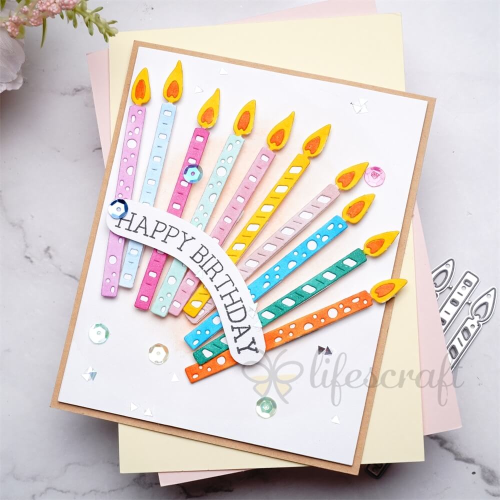 Lifescraft Lovely Candles Cutting Dies