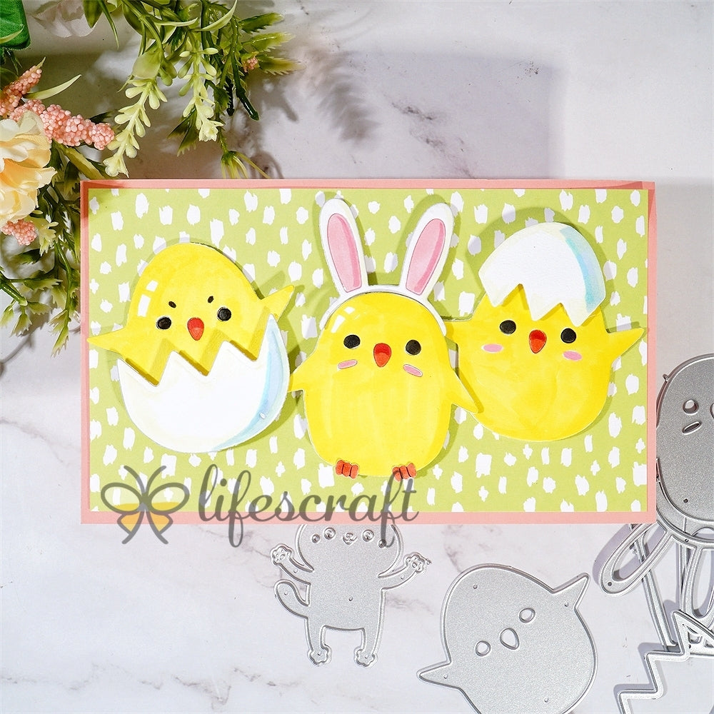 Lifescraft Lovely Chicks With Shell Cutting Dies
