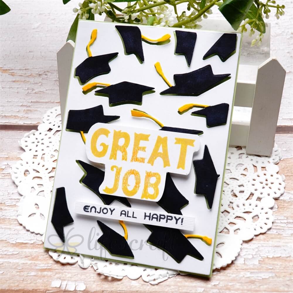 Lifescraft Graduation Cap Background Board Metal Cutting Dies