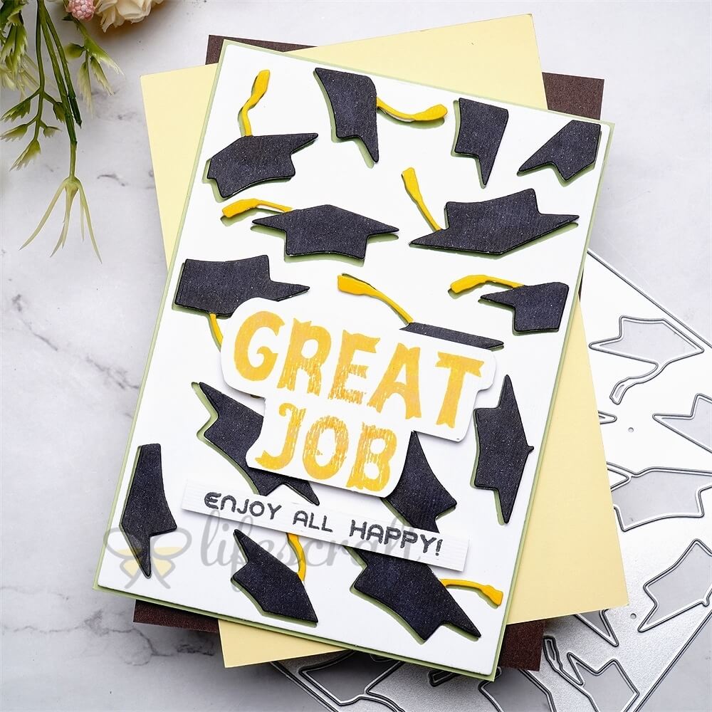 Lifescraft Graduation Cap Background Board Metal Cutting Dies