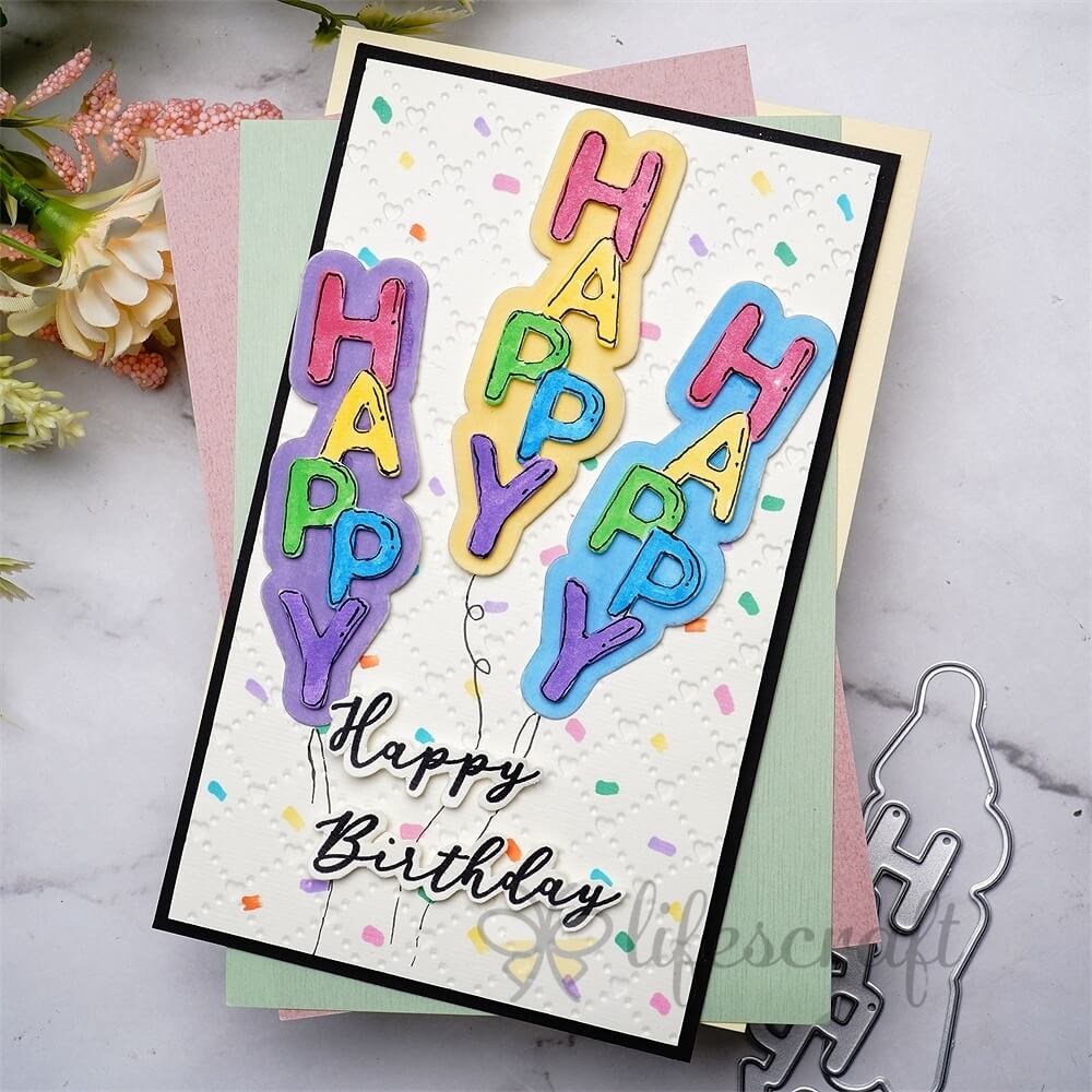 Lifescraft "Happy" Word Cutting Dies