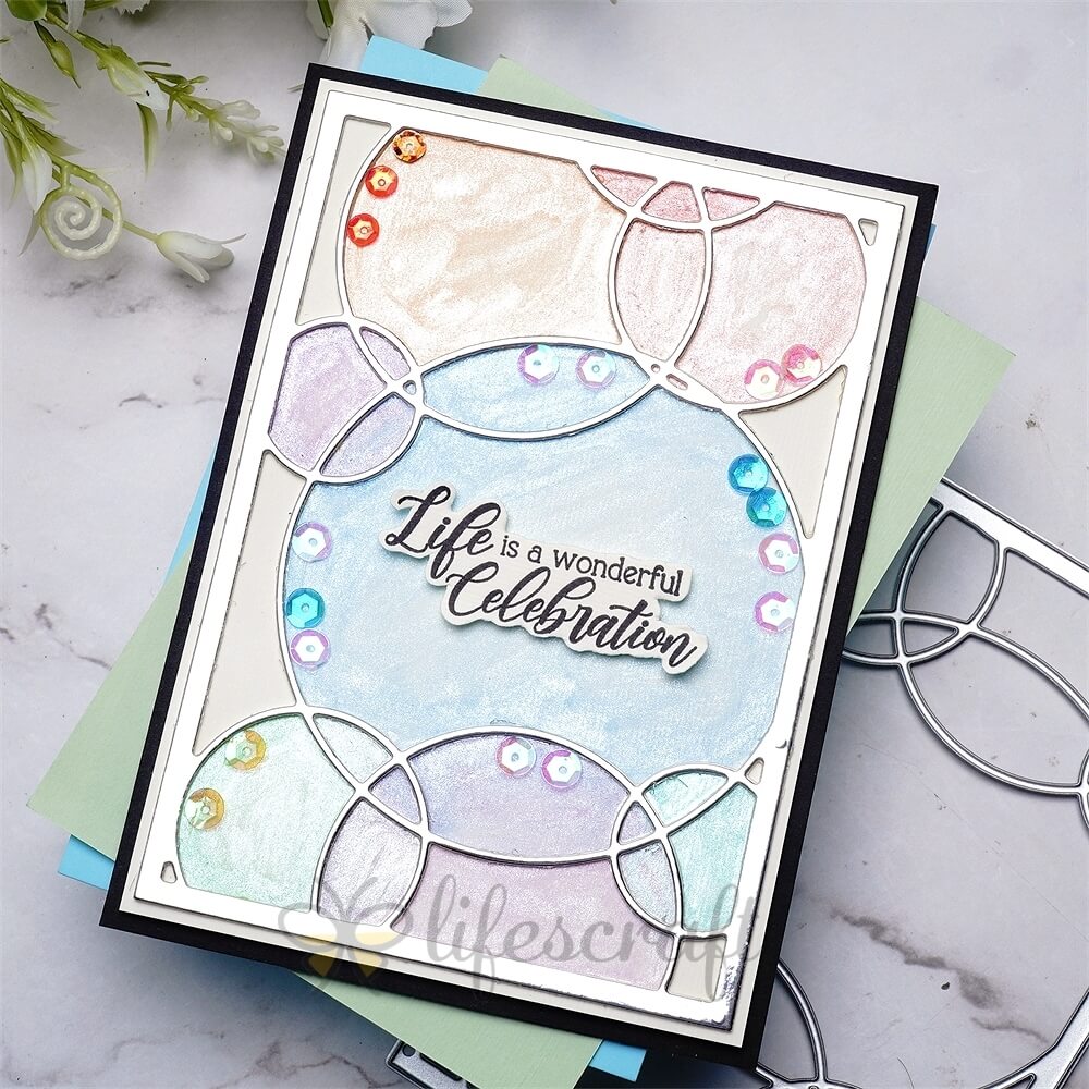 Lifescraft Bubble Background Board Cutting Dies