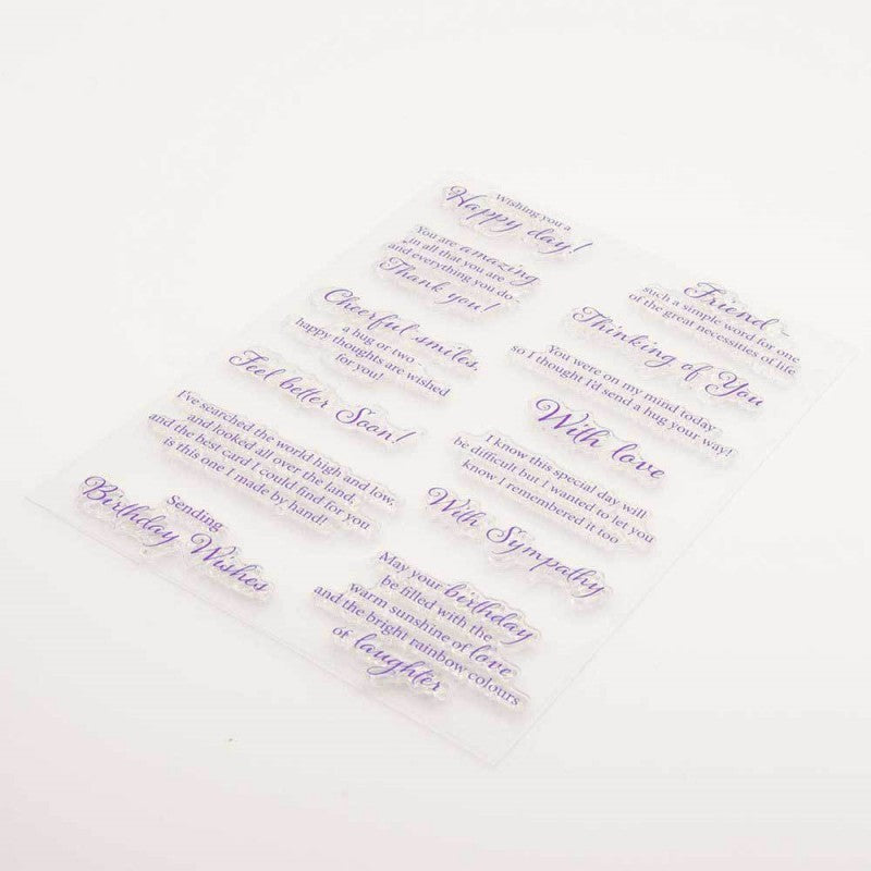 Lifescraft Wish Words Clear Stamps