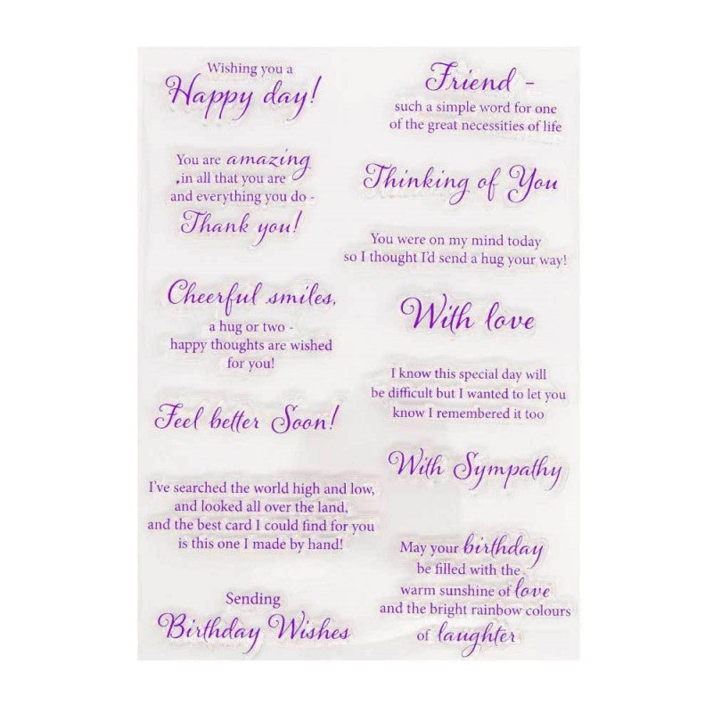 Lifescraft Wish Words Clear Stamps