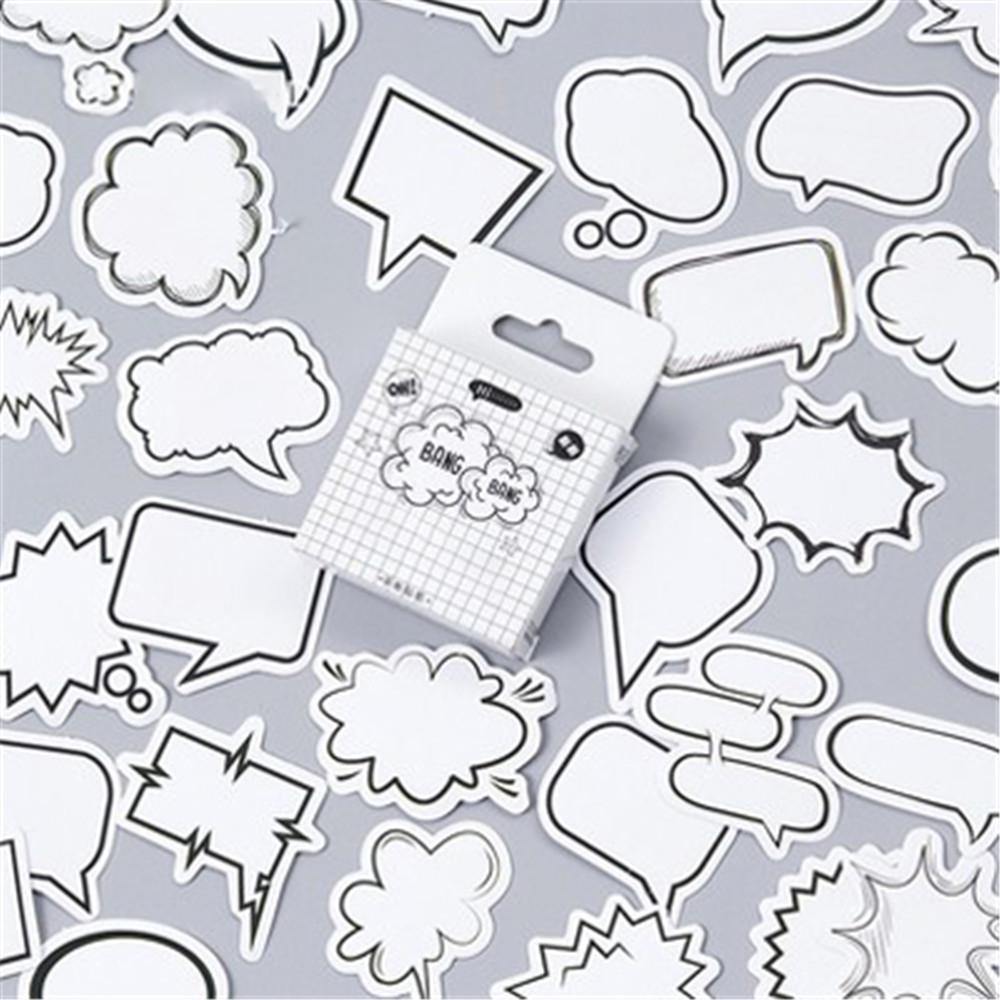 (45pcs)Simple Bubble Note Shape Decor Stickers - Inlovearts