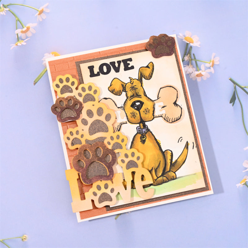 Lifescraft Dog Footprints And Bones Metal Cutting Dies