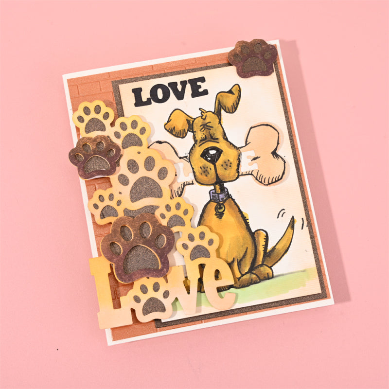 Lifescraft Dog Footprints And Bones Metal Cutting Dies