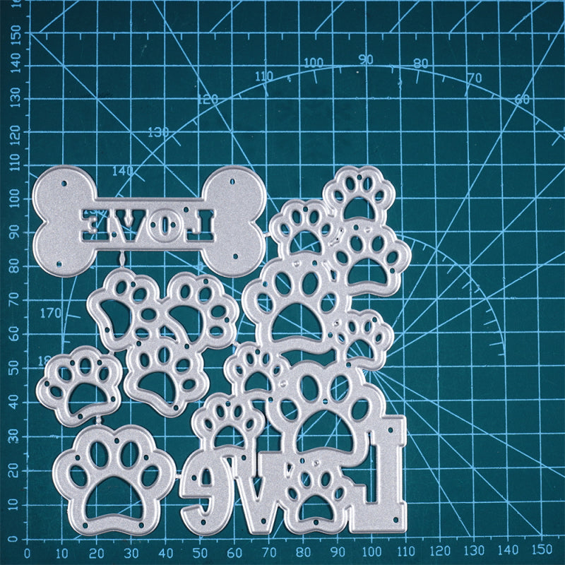 Lifescraft Dog Footprints And Bones Metal Cutting Dies