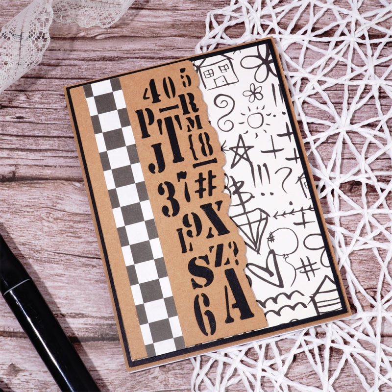 Lifescraft Creative Number And Letter Border Dies