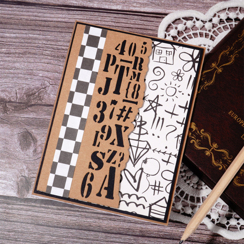 Lifescraft Creative Number And Letter Border Dies