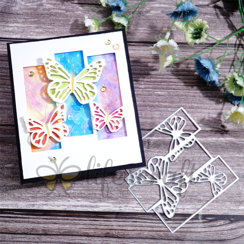 Lifescraft Three Butterflies Frame Metal Cutting Dies