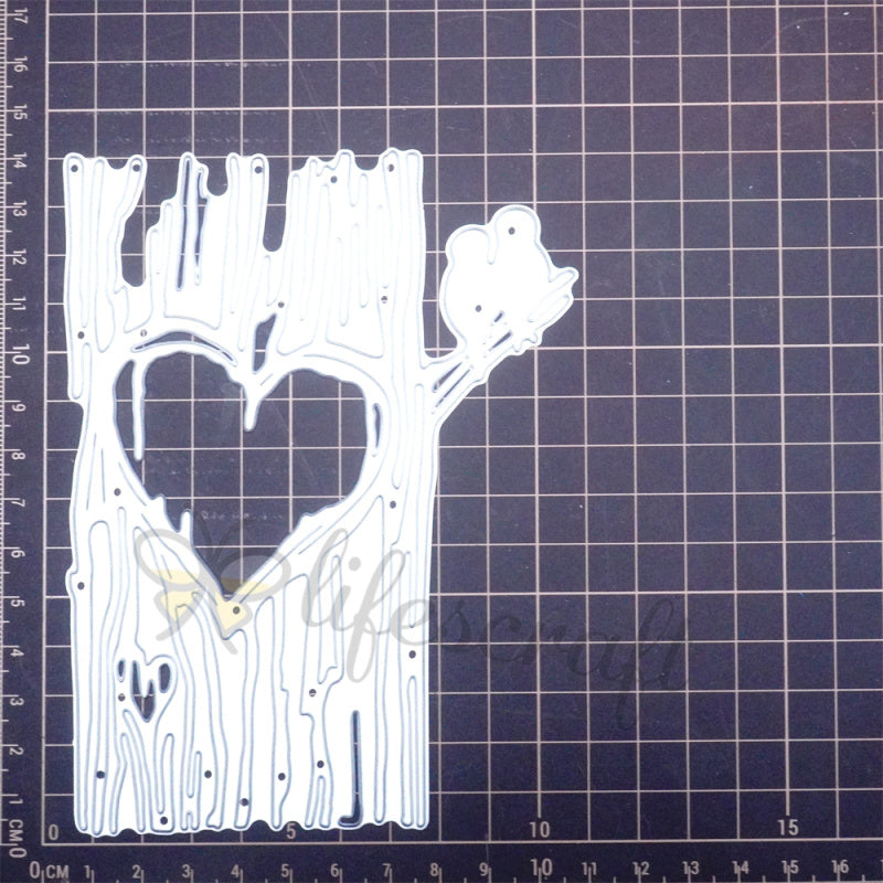 Lifescraft Couple Birds in Love Tree Metal Cutting Dies