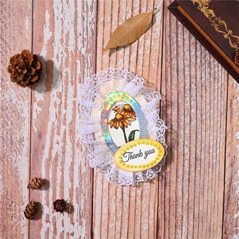 Oval Daisy Pattern Nesting  Dies - Inlovearts