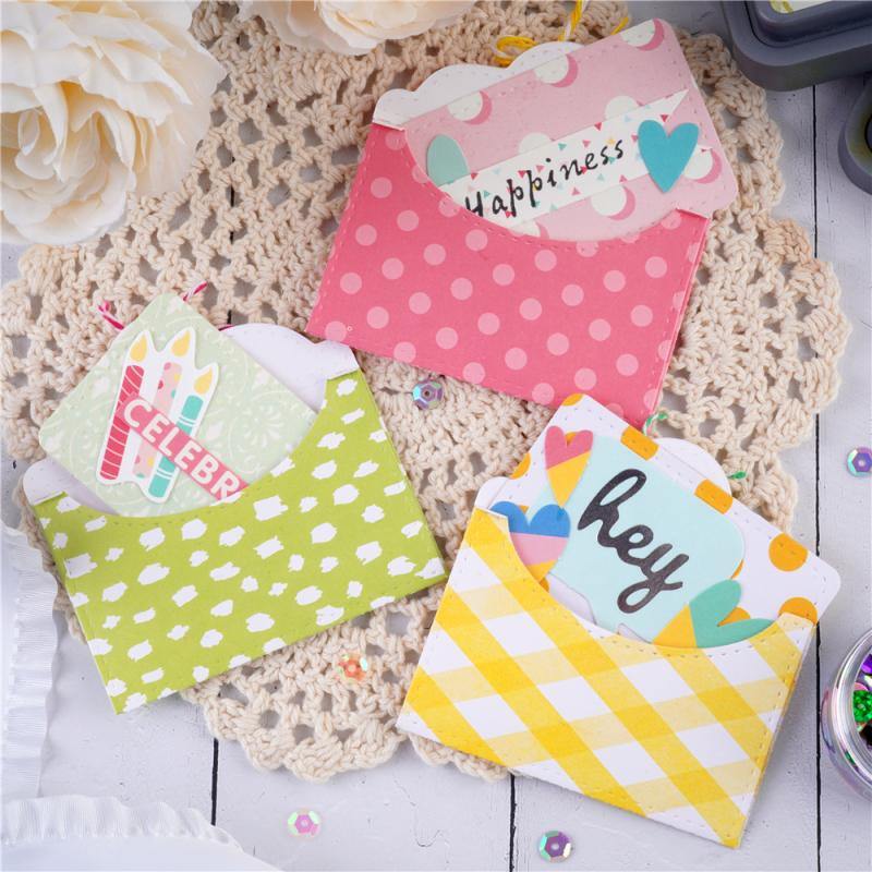 Floral Stitched Foldable Envelope Dies - Inlovearts