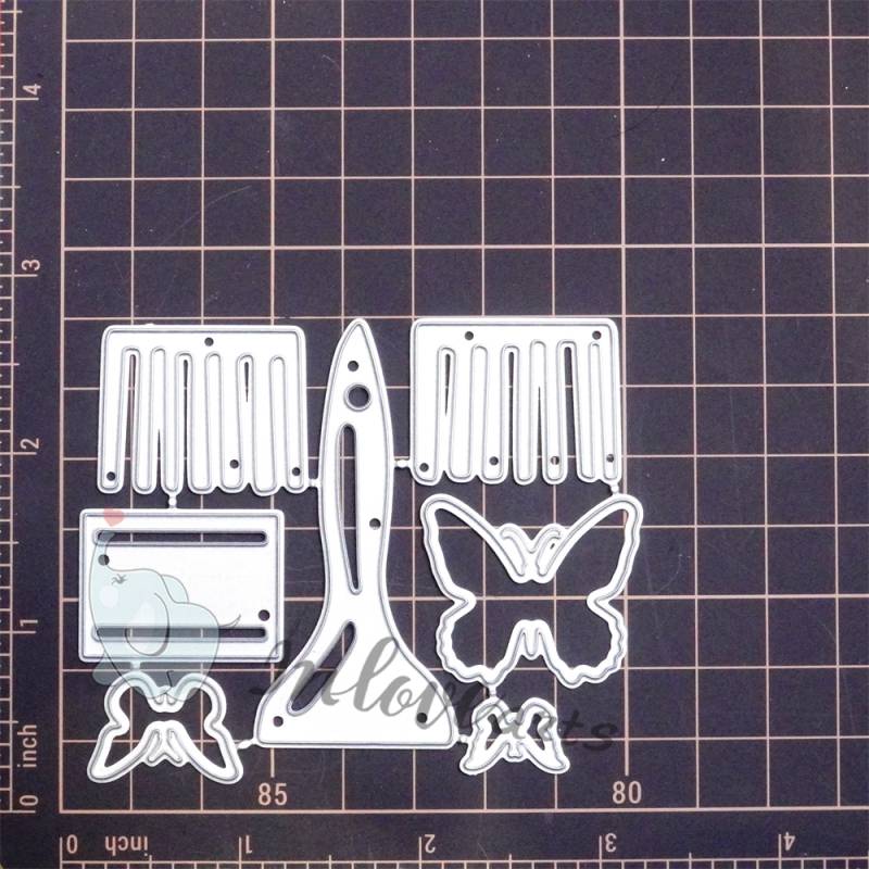 Lifescraft Brush & Butterflies Cutting Dies