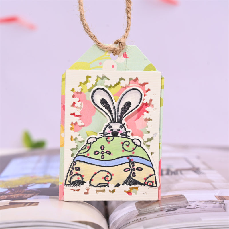 Lifescraft Rabbit On Egg Easter Theme Dies with stamps Set