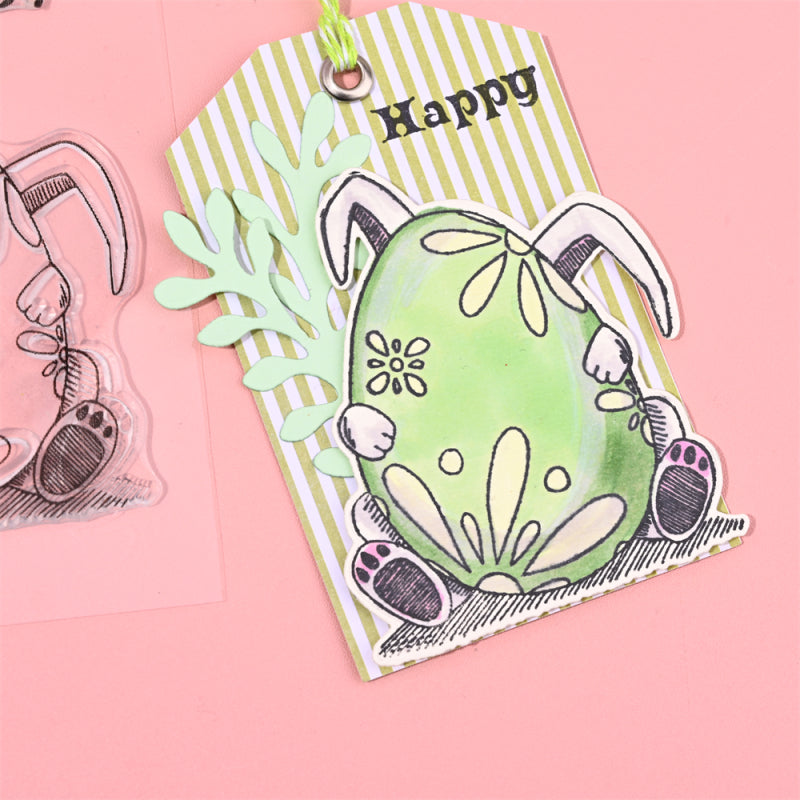 Lifescraft Rabbit On Egg Easter Theme Dies with stamps Set