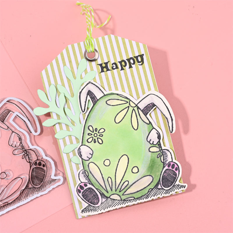 Lifescraft Rabbit On Egg Easter Theme Dies with stamps Set