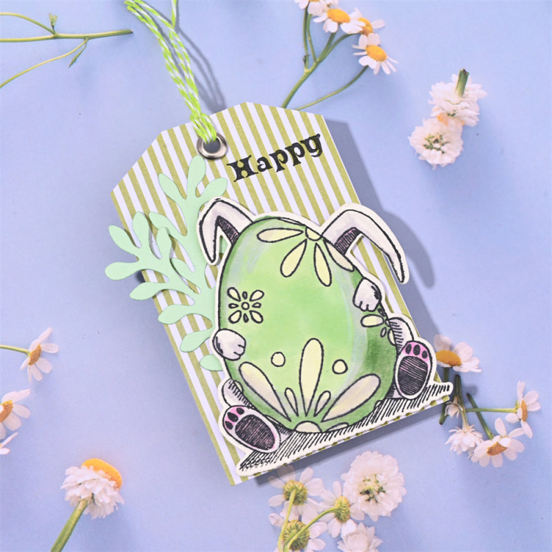 Lifescraft Rabbit On Egg Easter Theme Dies with stamps Set