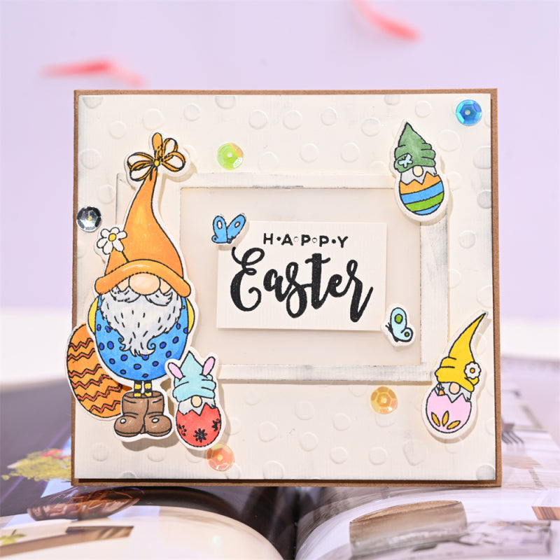 Lifescraft Gnomes And Easter Egg Theme Dies with stamps Set