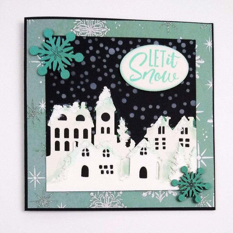 Tree and Village Scenes Dies - Inlovearts