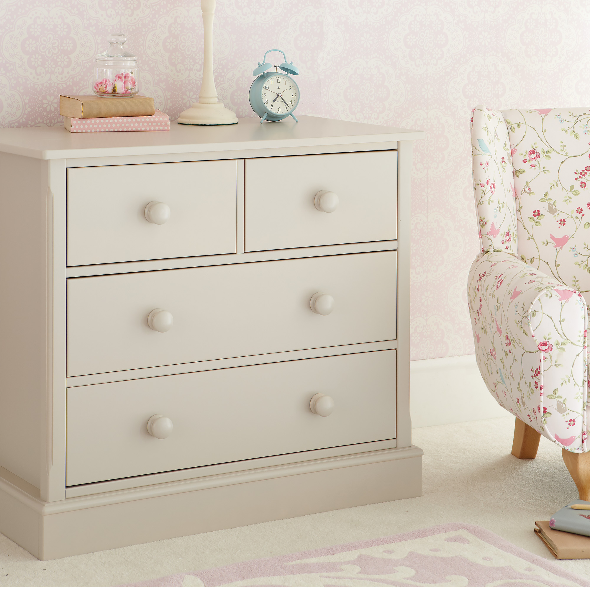 Charterhouse 2+2 Children's Chest Of Drawers - Taupe