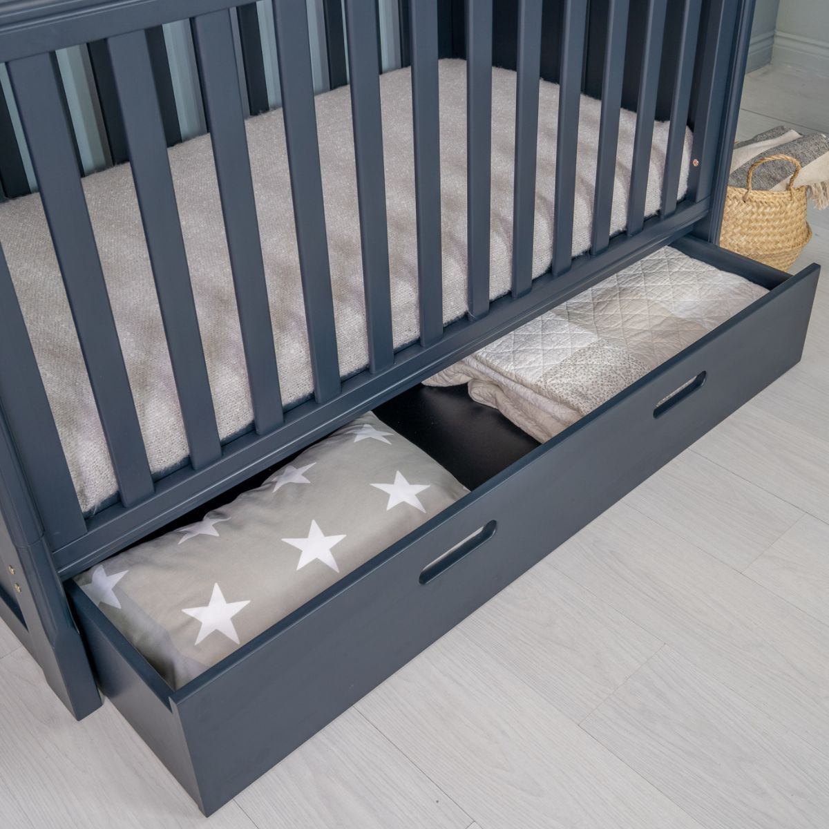 Underbed Storage Drawer for Cot & Single Beds - Prussian Blue