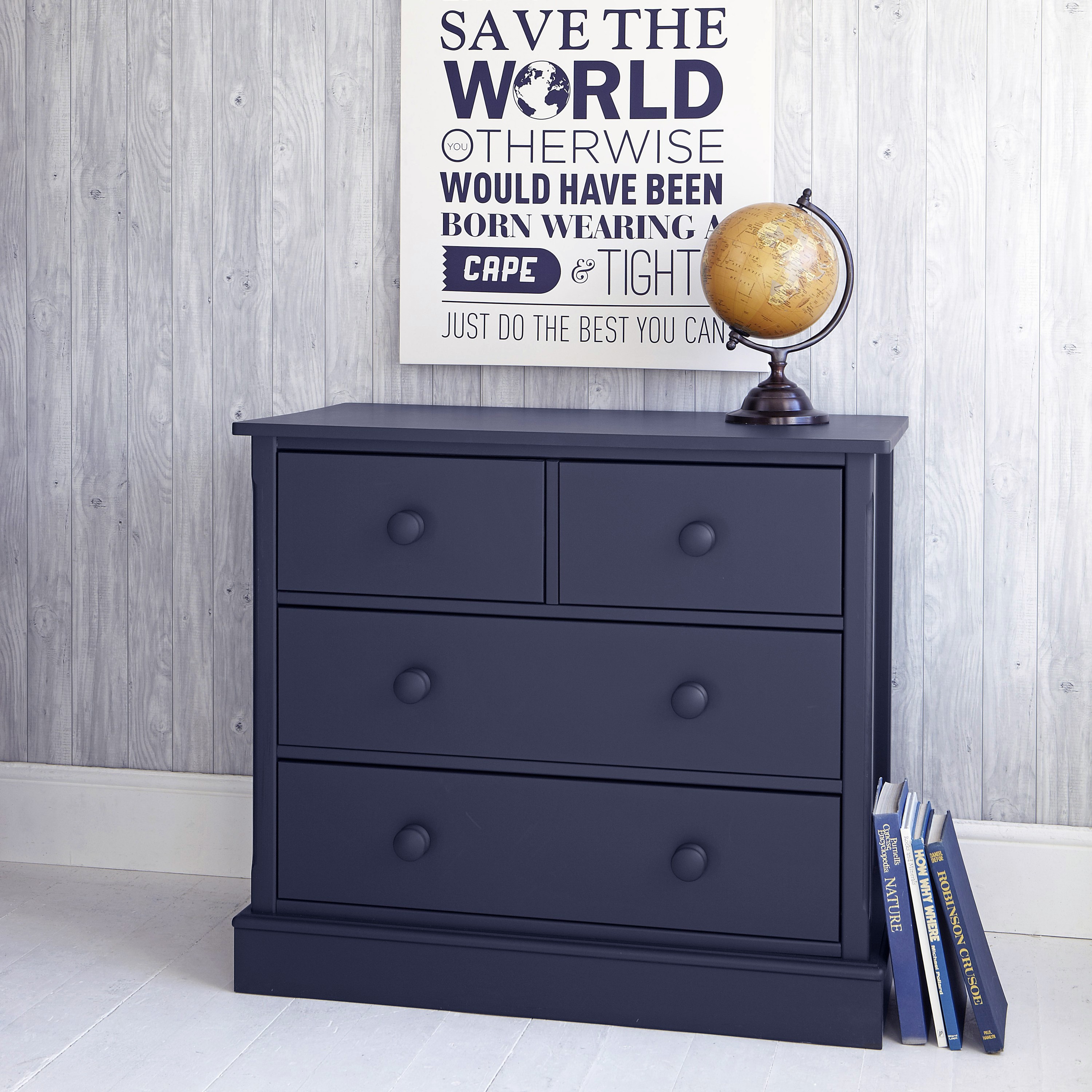 Charterhouse 2+2 Children's Chest Of Drawers - Prussian Blue