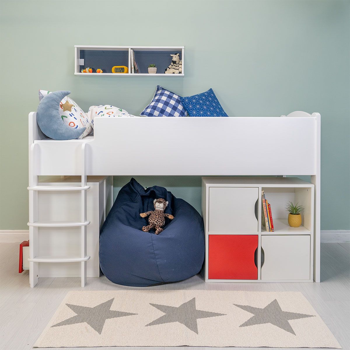The White Mid Sleeper Bed (LEFT)