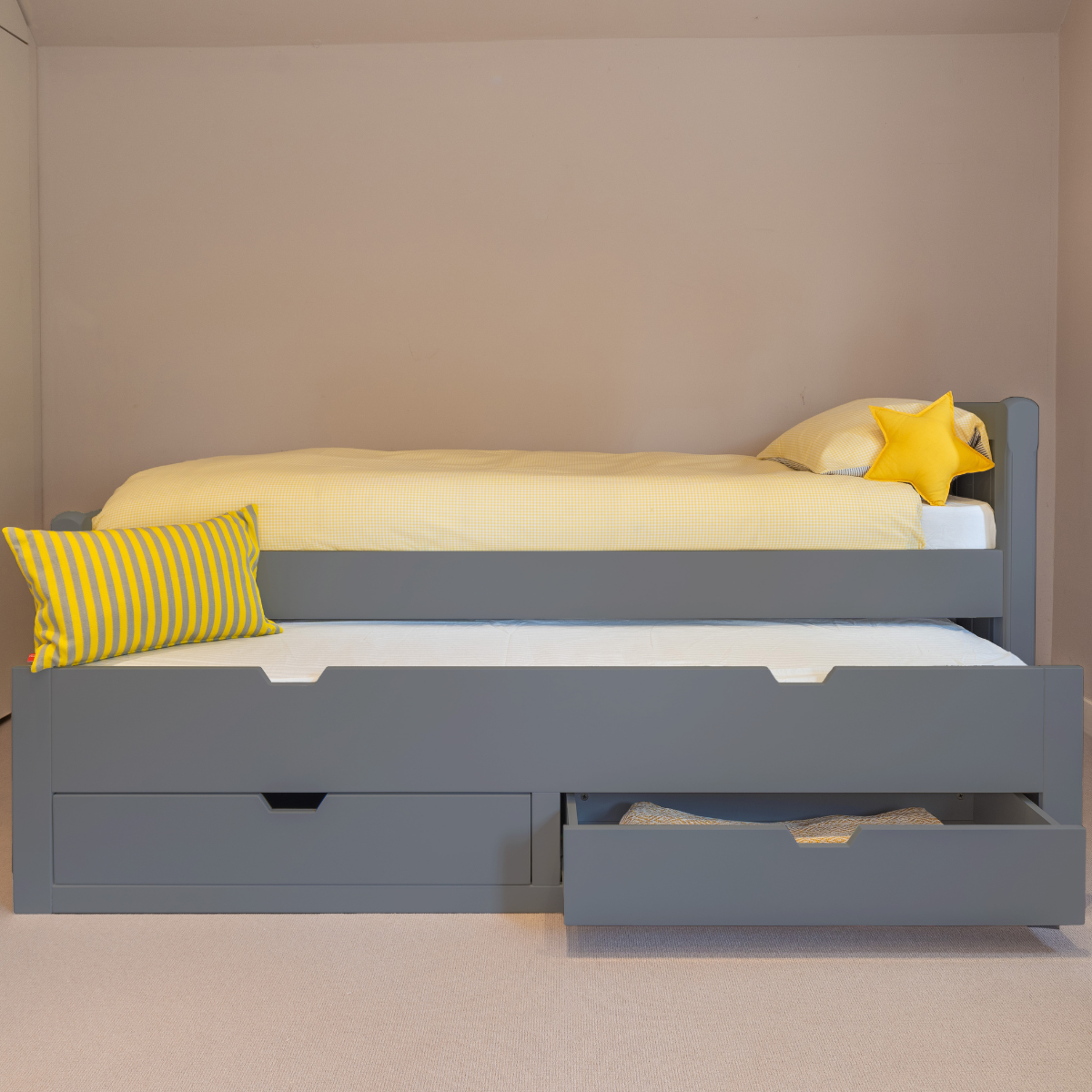 Charterhouse Children's Sleepover Bed With Drawers - Dark Grey